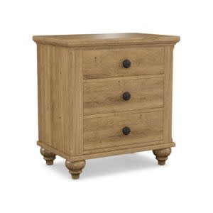 Durham Furniture Hudson Falls 3-Drawer Nightstand, Aged Wheat, 25.75 X 17 X 27.5, Furniture Available for Local Delivery or Pick Up