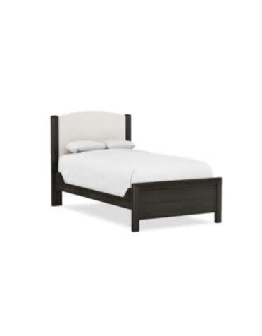 Durham Furniture Perfectbalance Beds Twin Arch Top Fabric Headboard, Smoke & Rollo Linen, 44 X 2 X 46, Furniture Available for Local Delivery or Pick Up