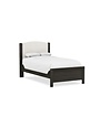 Durham Furniture Perfectbalance Beds Twin Arch Top Fabric Headboard, Smoke & Rollo Linen, 44 X 2 X 46, Furniture Available for Local Delivery or Pick Up