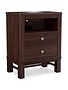 Durham Furniture Westend 2- Drawer Nightstand with Pullout Shelf, Cinder Maple, 23.25 X 15.25 X 30, Furniture Available for Local Delivery or Pick Up
