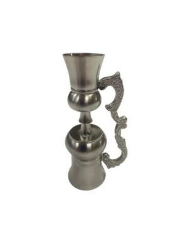 Madison Bay Co. Double Jigger with Ornate Handle, Pewter, 1 - 1.75 fl. oz.