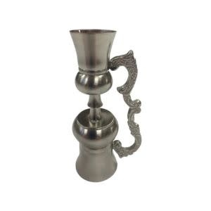 Madison Bay Co. Double Jigger with Ornate Handle, Pewter, 1 - 1.75 fl. oz.