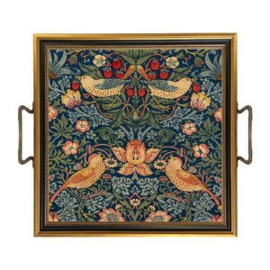 Madison Bay Co. William Morris Strawberry Thief Decorative Tray, 11.5 X 11.5