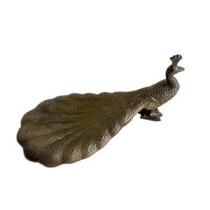 Madison Bay Co. Vintage Peacock Ring Dish, Antiqued Brass, 7 X 3.5 in.