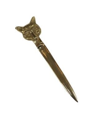 Madison Bay Co. Fox Head Letter Opener, Brass, 6.25 in.