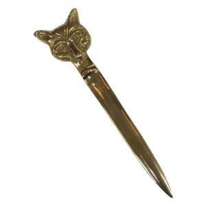 Madison Bay Co. Fox Head Letter Opener, Brass, 6.25 in.