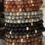 Morgan & Me Designs Morgan & Me 6mm Gemstone Bracelet with 14k Gold Bead Asst