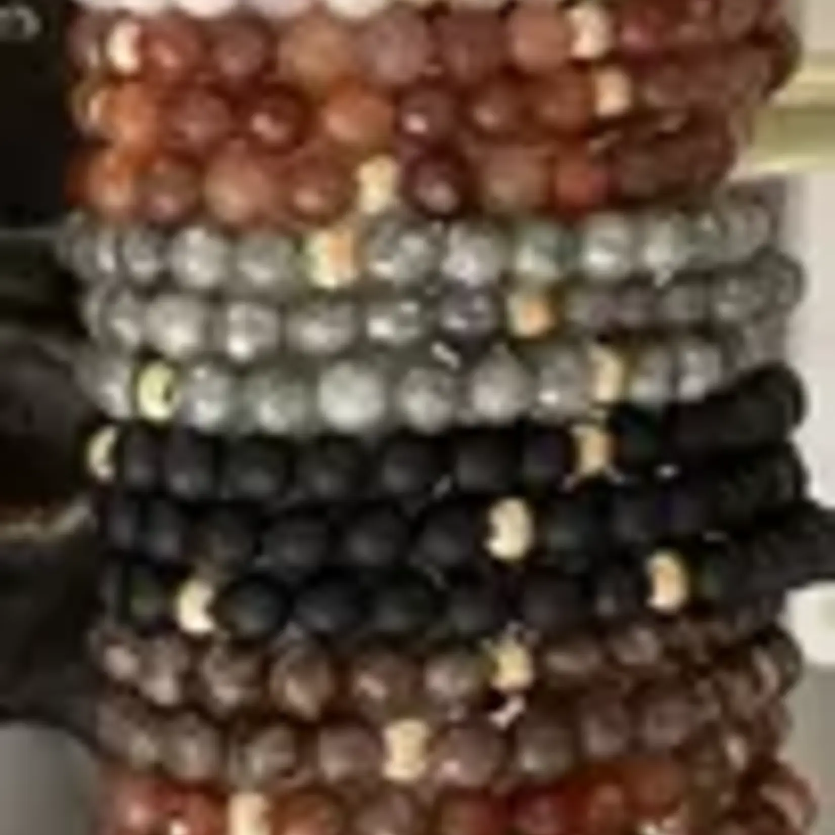 Morgan & Me Designs Morgan & Me 6mm Gemstone Bracelet with 14k Gold Bead Asst