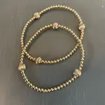 Morgan & Me Designs Morgan & Me 4mm 14k Gold Filled Bracelet with 14k Gold or Sterling Silver Bead