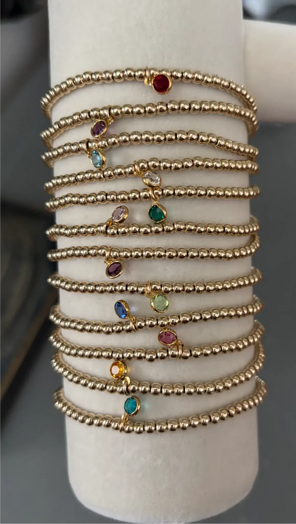 Morgan & Me Designs Morgan & Me 3mm 14k Gold Filled Bracelet with Birthstone Charm