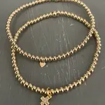 Morgan & Me Designs Morgan & Me 3mm Sterling Silver or 14k Gold Filled Bracelet Crystal Cross