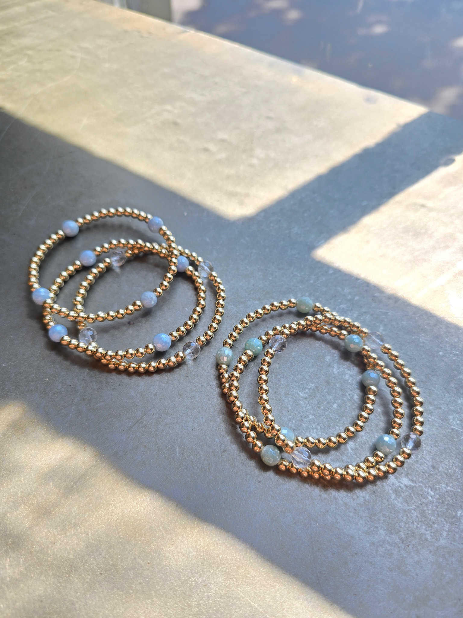 Morgan & Me Designs Morgan & Me 4mm 14k Gold Filled Bracelet with Asst Gemstones