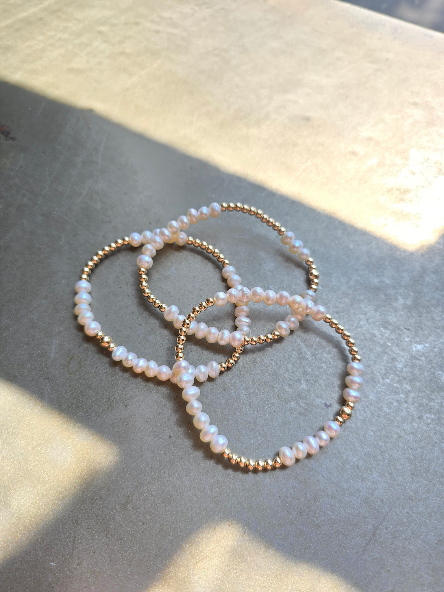 Morgan & Me Designs Morgan & Me 3mm 14k Gold Filled Bracelet with Freshwater Pearls
