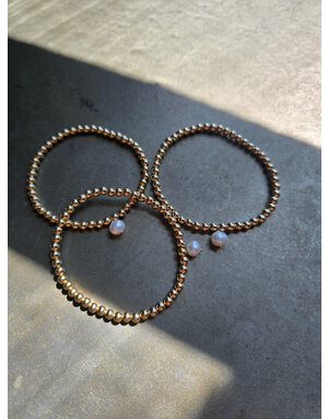 Morgan & Me Designs Morgan & Me 4mm 14k Gold Filled Bracelet with Pearl