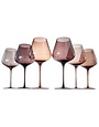 Khen Venus Wine Glass Set, 20 oz., Set of 6, Brown