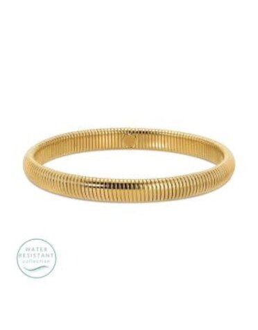 Splendid Iris Narrow Flex Bangle, Water Resistant, Gold