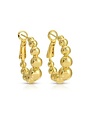 Splendid Iris Lever Back Beaded Hoops, Gold