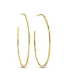 Splendid Iris Large Textured Delicate Hoops, Gold