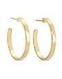 Splendid Iris Flat Hoops, Gold
