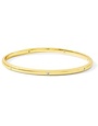 Splendid Iris Cubic Zicronia Accented Bangle, Gold