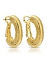 Splendid Iris Coil Lever Back Hoops, Gold