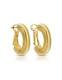 Splendid Iris Coil Lever Back Hoops, Gold