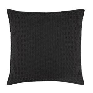Lodi Matelasse Sham, Black, Euro, 26 X 26 in.