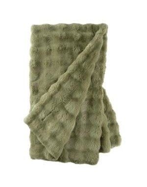Fab Faux Throw, Olive, 50 X 70 in. Bedding