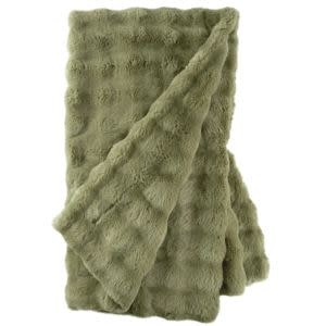 Fab Faux Throw, Olive, 50 X 70 in.