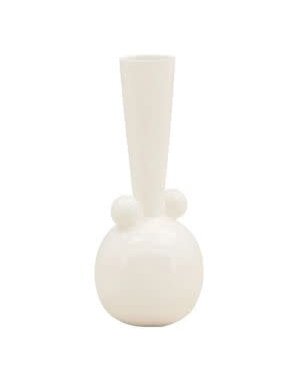 Xara Terracotta Vase, White, 8.5 X 21 in.