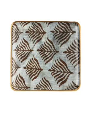 Pluma Enameled Tray Square