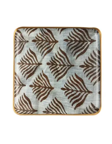 Pluma Enameled Tray Square