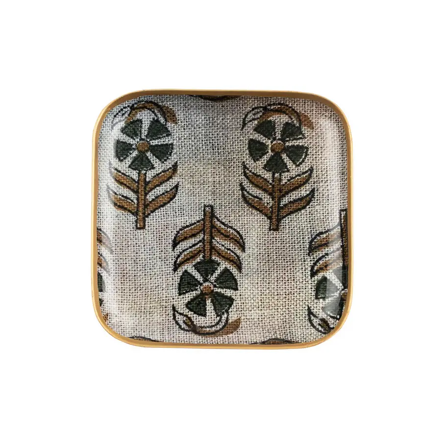 Chameli Enameled Tray Square