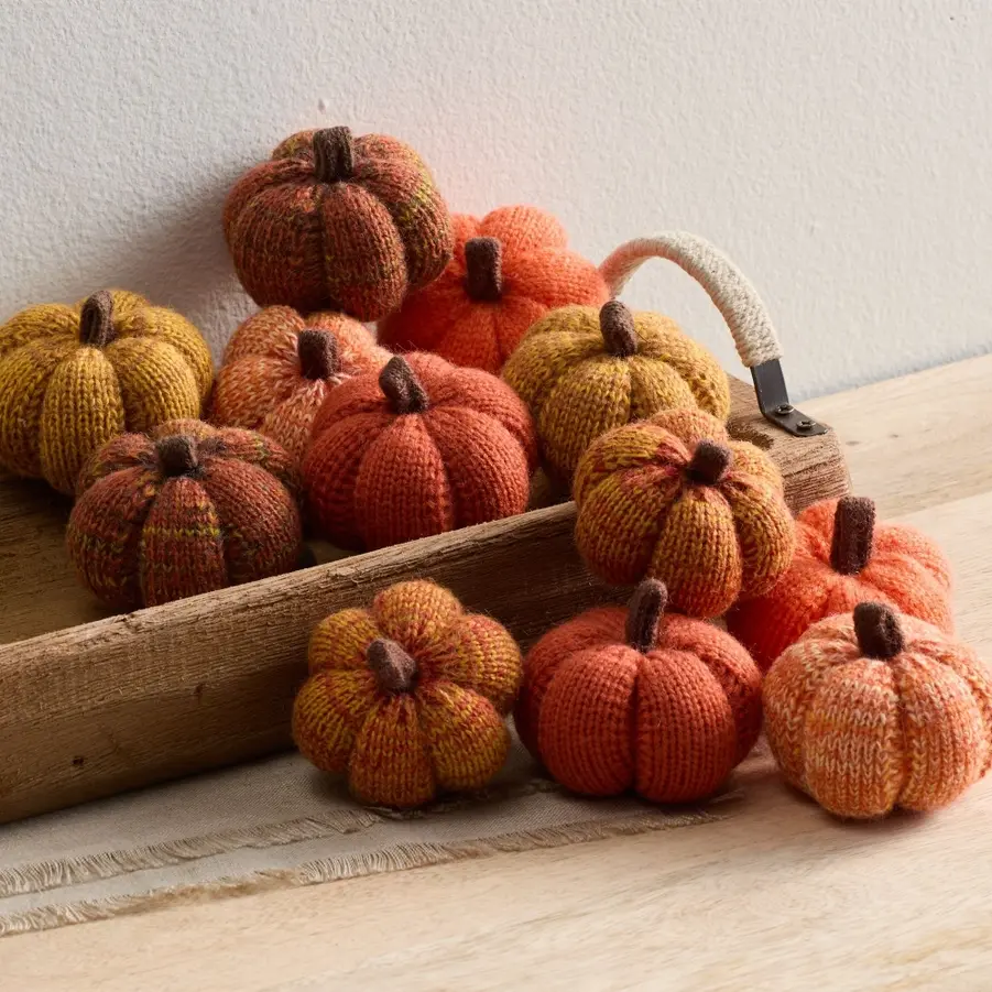 Cozy Knit Pumpkin,  4" Assorted Colors