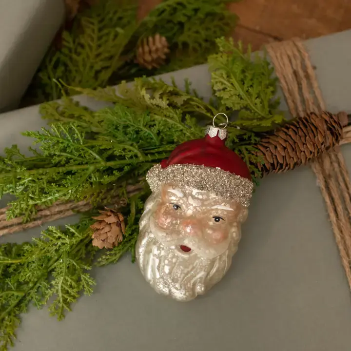 Ragon House Santa Head Ornament 4.75"