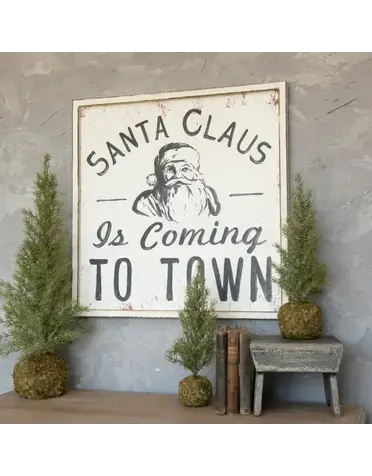 Ragon House Santa Claus Is Coming To Town Sign 24"