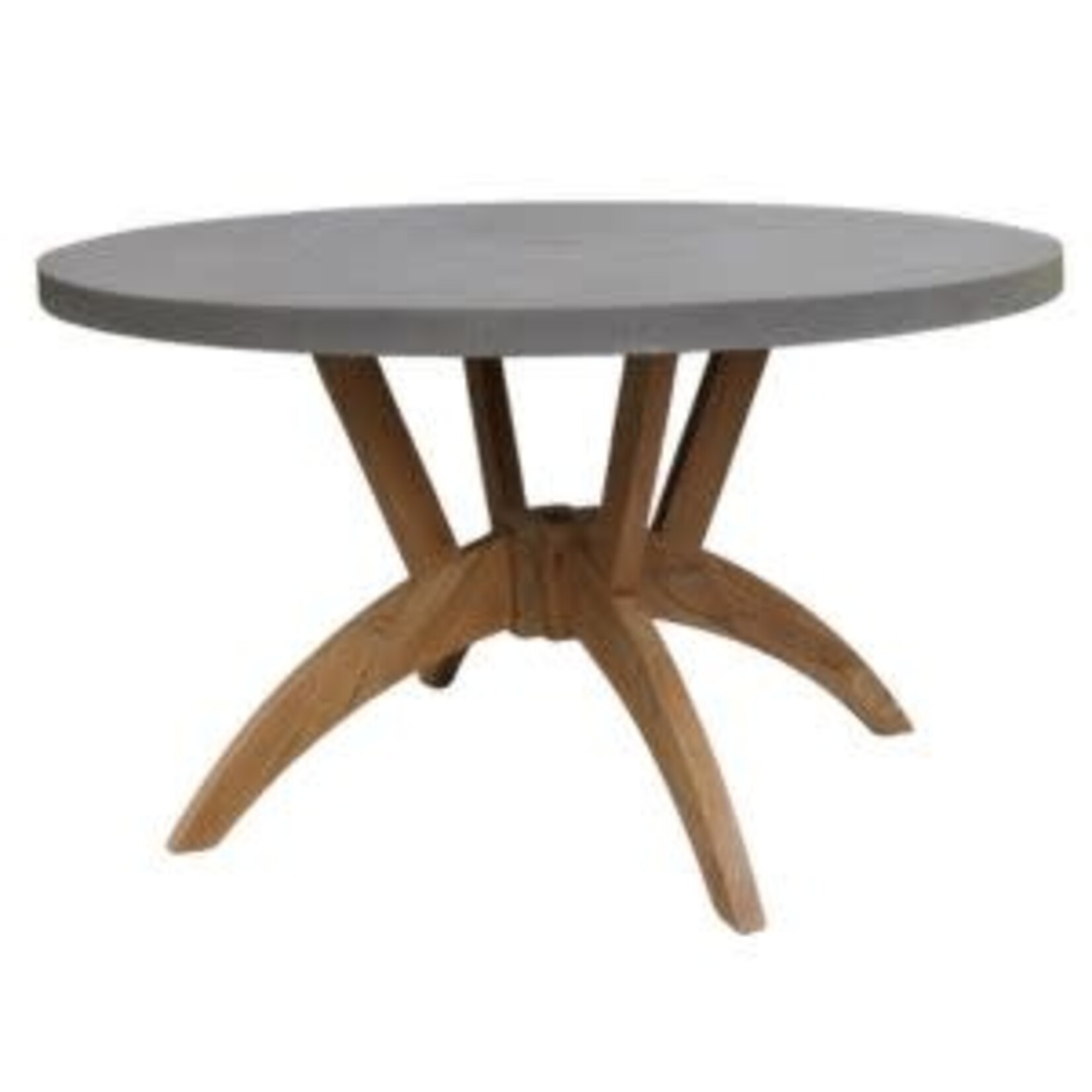Teak & Composite Round Dining Table, 52 in.