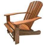 Eucalyptus Adirondack Chair with Built-In Ottoman, Set of Two, Furniture Available for Local Delivery or Pick Up