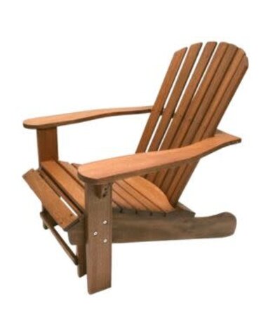 Eucalyptus Adirondack Chair with Built-In Ottoman, Set of Two, Furniture Available for Local Delivery or Pick Up