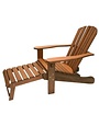 Eucalyptus Adirondack Chair with Built-In Ottoman, Set of Two, Furniture Available for Local Delivery or Pick Up