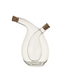 Hand-Blown Glass Oil & Vinegar Cruet w/ Cork Stoppers, 12 oz./3 oz.