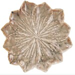 Round Stoneware Flower Plate, 10"
