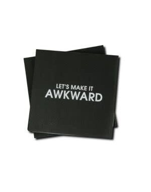Chez Gagne Paper Cocktail Napkins, Let's Make it Awkward