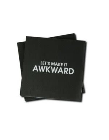 Chez Gagne Paper Cocktail Napkins, Let's Make it Awkward