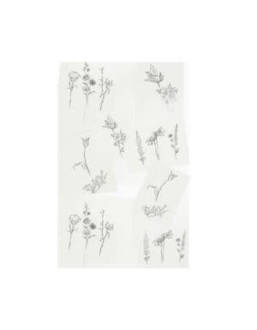 Tattly Fine Florals Tattoos, Set of 8