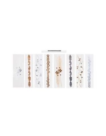 Tattly Brilliant Metallic Bracelet Tattoos, Set of 8