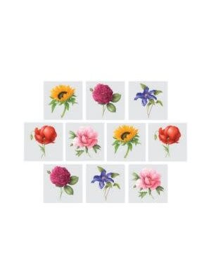 Tattly Mini Bouquet Tiny Tatoo Tin, Set of 10