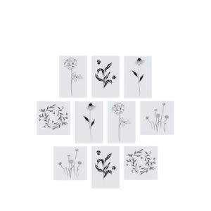 Tattly Tiny Flower Fest Tattoo Tin, Set of 10