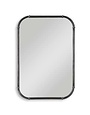 Rustic Metal Mirror with Rounded Corners, Gray, 24 X 37, Mirror Available for Local Delivery or Pick Up