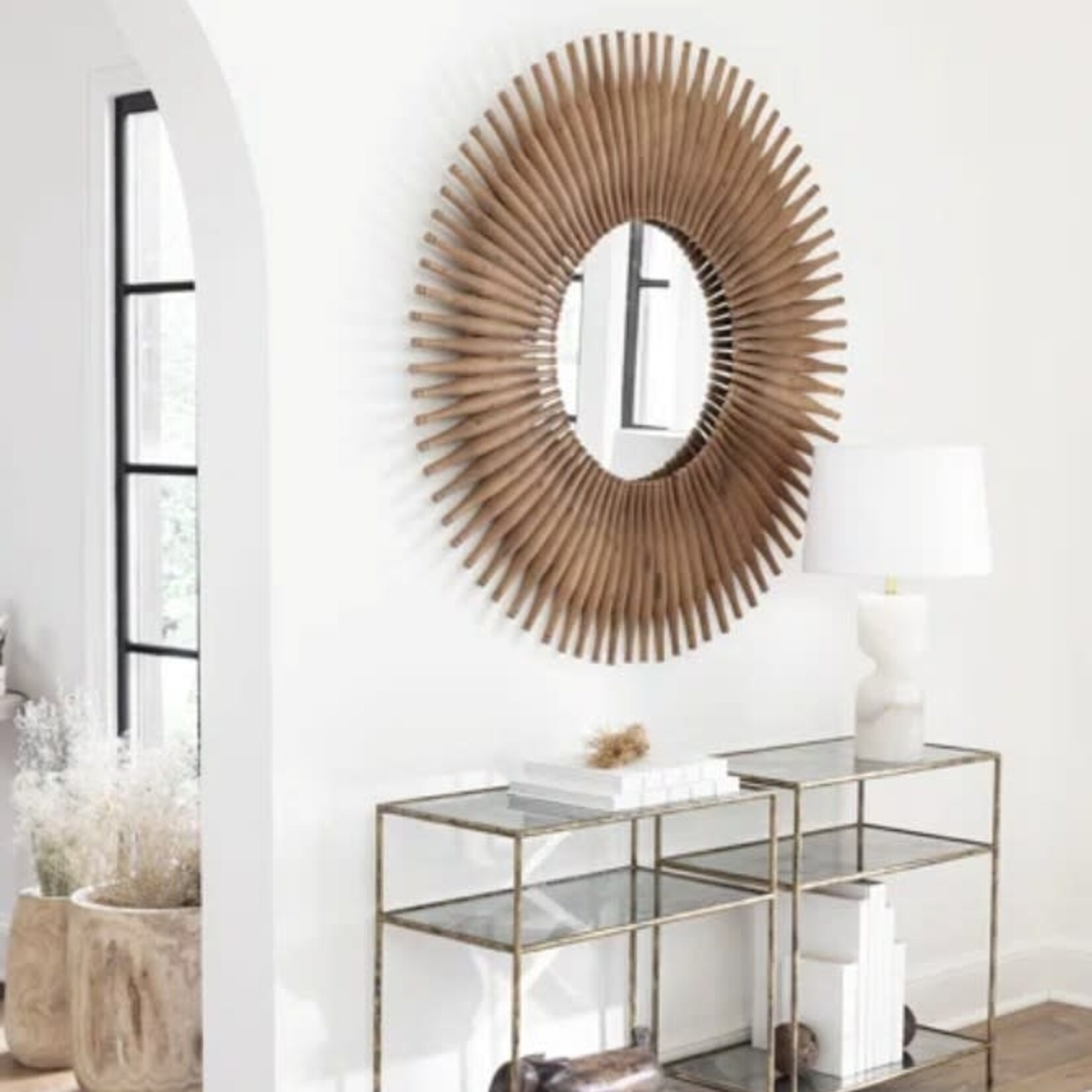 Rolling Pin Mirror, 48" Diameter
